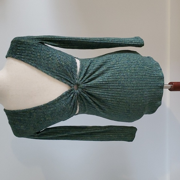 Pacific Republic green ribbed O ring mini dress with cut out sides Size XS NWT - Picture 4 of 9